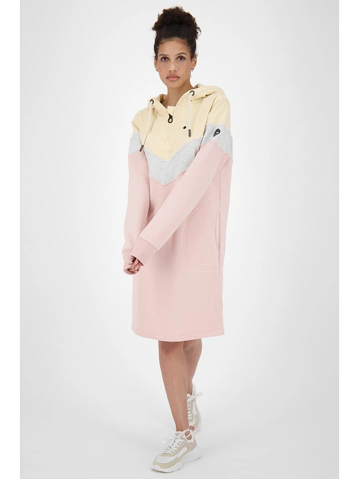 Sweatkleid "Biggi" In Rosa/ Gelb 7 Sweatkleid "Biggi" In Rosa/ Gelb – Bild 5