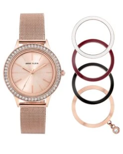 Anne Klein Quarzuhr Geschenksets In Rosegold