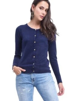 Cardigan In Dunkelblau -Bekleidungsförderung Laden assuili cardigan in dunkelblau 2