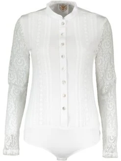 Trachten-Blusenbody In Weiß