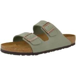 Birkenstock Sandale Arizona Birko-Flor Nubuk Normal In Grau -Bekleidungsförderung Laden birkenstock sandale arizona birko flor nubuk normal in grau 3