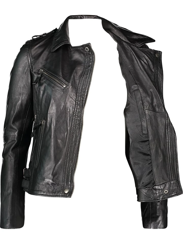 Lederjacke "Subi" In Schwarz 6 Lederjacke "Subi" In Schwarz – Bild 4
