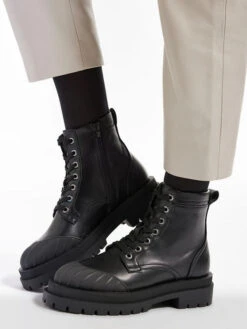 Catwalk Schnürboots Schwarz -Bekleidungsförderung Laden catwalk schnurboots schwarz 6