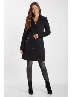 Wollmantel In Schwarz