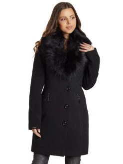 Wollmantel In Schwarz -Bekleidungsförderung Laden ciriana wollmantel in schwarz 4