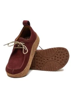 Leder-Schnürschuhe In Bordeaux -Bekleidungsförderung Laden comfortfusse leder schnurschuhe in bordeaux 3