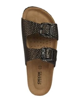 Geox Leder-Pantoletten "Dbrionia" In Braun -Bekleidungsförderung Laden geox leder pantoletten dbrionia in braun 4