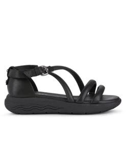 Geox Leder-Sandalen "Dsphericae" In Schwarz
