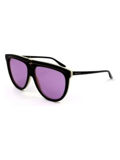 Gucci Damen-Sonnenbrille In Schwarz/ Lila -Bekleidungsförderung Laden gucci damen sonnenbrille in schwarz lila 1