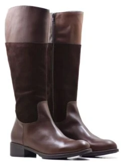Leder-Stiefel In Braun