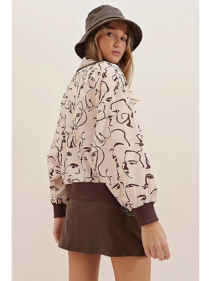 Sweatshirt In Beige/ Braun 4 Sweatshirt In Beige/ Braun – Bild 2