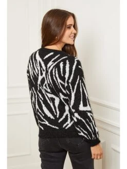 Pullover In Schwarz/ Weiß -Bekleidungsförderung Laden larmoire de suzette pullover in schwarz weiss 2