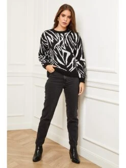 Pullover In Schwarz/ Weiß -Bekleidungsförderung Laden larmoire de suzette pullover in schwarz weiss 4