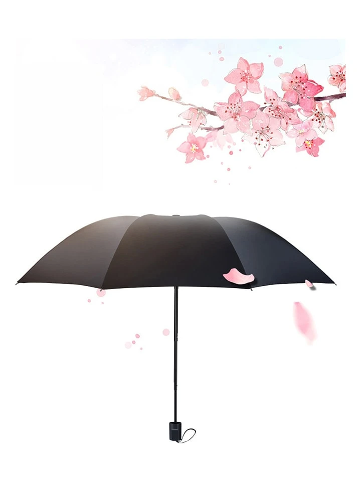 Taschenschirm In Schwarz/ Lila - Ø 99 Cm 4 Taschenschirm In Schwarz/ Lila - Ø 99 Cm – Bild 2