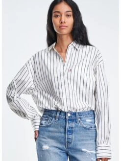 Hemd In Weiß/ Blau -Bekleidungsförderung Laden levi s hemd in weiss blau 2