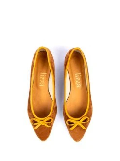 Leder-Ballerinas In Camel -Bekleidungsförderung Laden lizza shoes leder ballerinas in camel 3