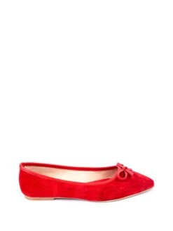Leder-Ballerinas In Rot