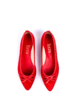 Leder-Ballerinas In Rot -Bekleidungsförderung Laden lizza shoes leder ballerinas in rot 3