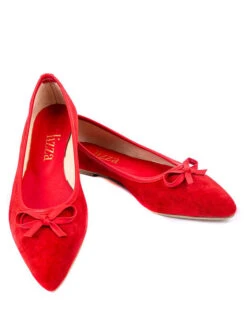 Leder-Ballerinas In Rot -Bekleidungsförderung Laden lizza shoes leder ballerinas in rot 4