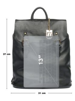 Leder-Rucksack "Montichiari" In Schwarz - (B)31 X (H)37 X (T)15 Cm -Bekleidungsförderung Laden lucca baldi leder rucksack montichiari in schwarz b 31 x h 37 x t 15 cm 5