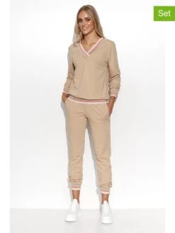 2tlg. Outfit In Beige