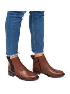 Leder-Ankle-Boots In Hellbraun -Bekleidungsförderung Laden mia loe leder ankle boots in hellbraun 3