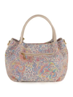 Leder-Henkeltasche "Gonfalone" In Creme/ Bunt - (B)24 X (H)21 X (T)13 Cm -Bekleidungsförderung Laden mia tomazzi leder henkeltasche gonfalone in creme bunt b 24 x h 21 x t 13 cm 2