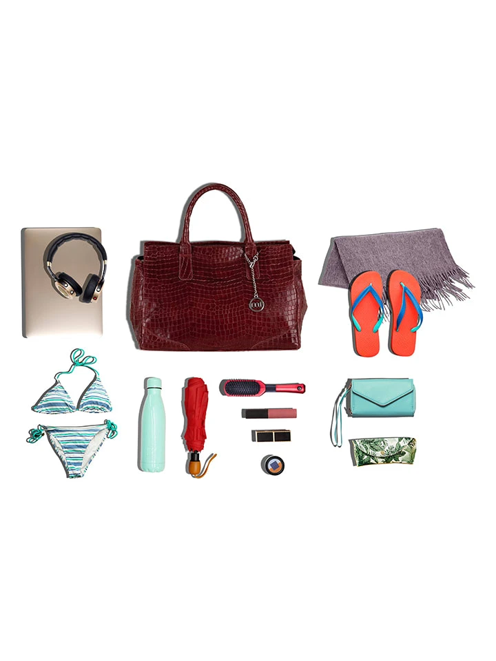 Leder-Henkeltasche "Pozzuoli" In Rot - (B)40 X (H)28 X (T)21 Cm 6 Leder-Henkeltasche "Pozzuoli" In Rot - (B)40 X (H)28 X (T)21 Cm – Bild 4