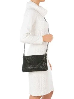 Leder-Umhängetasche "Lunigiana" In Schwarz - (B)26 X (H)16 X (T)4 Cm -Bekleidungsförderung Laden mia tomazzi leder umhangetasche lunigiana in schwarz b 26 x h 16 x t 4 cm 4