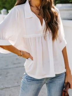 Bluse In Creme