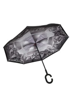 Regenschirm In Schwarz/ Grau - Ø 100 Cm