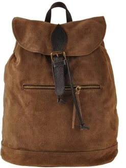 Leder-Rucksack "Chiny" In Braun - (B)38 X (H)40 X (T)17 Cm