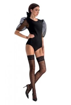 Passion Halterlose Strümpfe In Schwarz