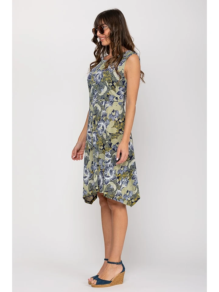 Kleid In Oliv/ Schwarz 4 Kleid In Oliv/ Schwarz – Bild 2