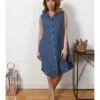Leinen-Kleid "Elly" In Blau