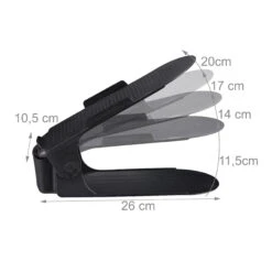 8x Schuhstapler In Schwarz -Bekleidungsförderung Laden relaxdays 8x schuhstapler in schwarz 3