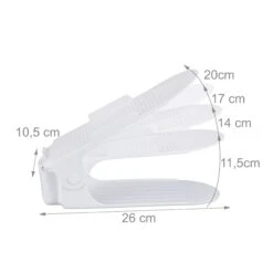 8x Schuhstapler In Weiß -Bekleidungsförderung Laden relaxdays 8x schuhstapler in weiss 3