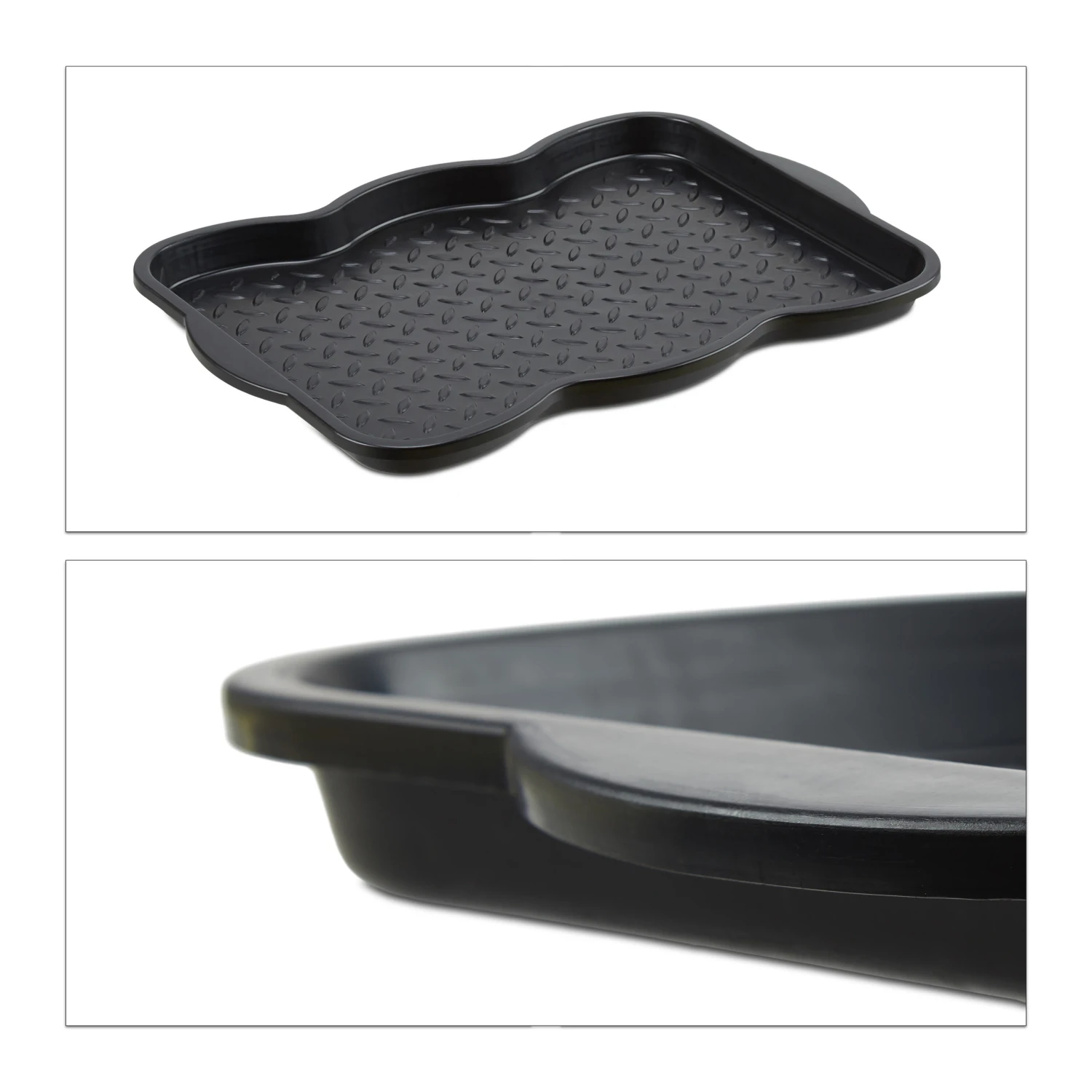 Schuhabtropfschale In Schwarz - (B)50x (H)3 X (T)38 Cm 3 Schuhabtropfschale In Schwarz - (B)50x (H)3 X (T)38 Cm