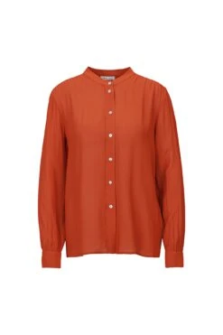 Rich&royal Hemdbluse Mit Raffdetails In Rot