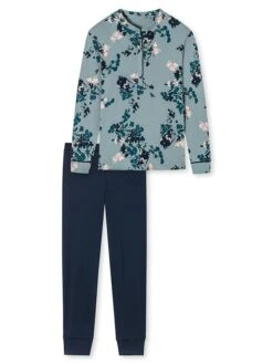 Schiesser Pyjama In Hellblau/ Dunkelblau -Bekleidungsförderung Laden schiesser pyjama in hellblau dunkelblau 4