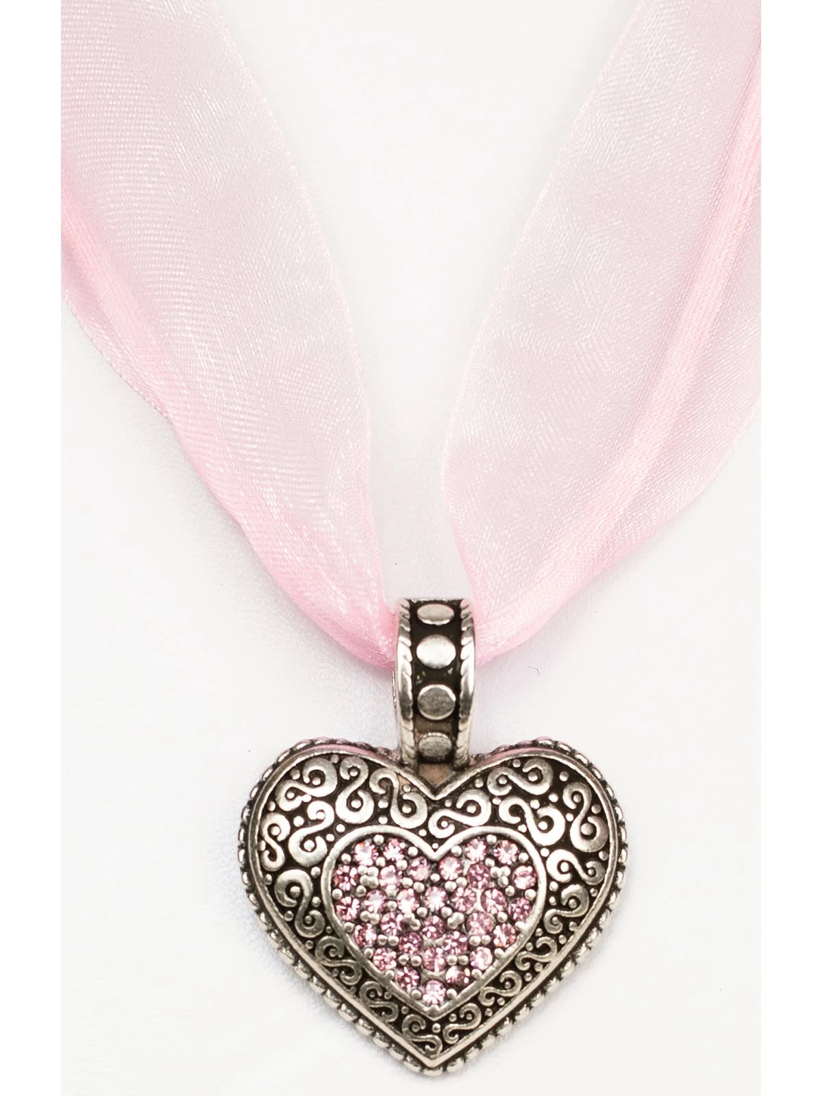 Chiffonband 9631 Mit Herz, Rose 4 Chiffonband 9631 Mit Herz, Rose – Bild 2