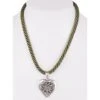 Halskette K100 Kordel Herz Mit Edelweiss Oliv -Bekleidungsförderung Laden schuhmacher halskette k100 kordel herz mit edelweiss oliv