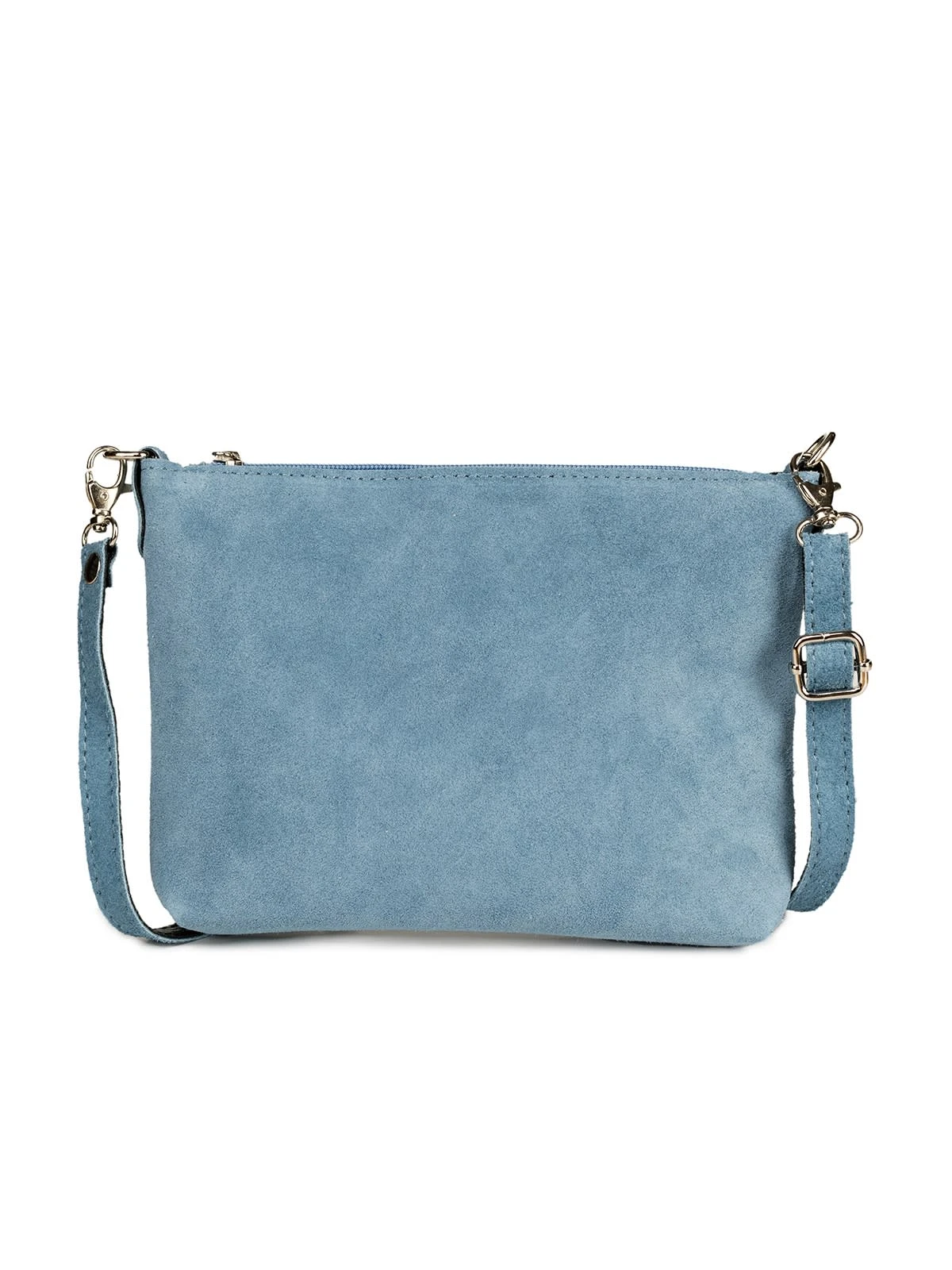 Wildleder Trachtentasche TA30540 Metallherz, Graublau 5 Wildleder Trachtentasche TA30540 Metallherz, Graublau – Bild 3