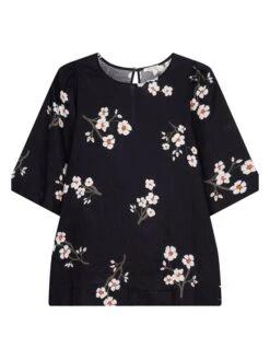 Seidensticker Leinen-Bluse In Dunkelblau