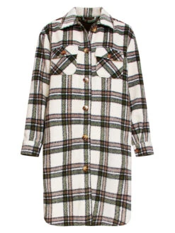 Hemdmantel In Creme/ Khaki -Bekleidungsförderung Laden smashed lemon hemdmantel in creme khaki 2