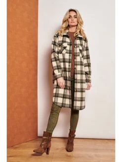 Hemdmantel In Creme/ Khaki