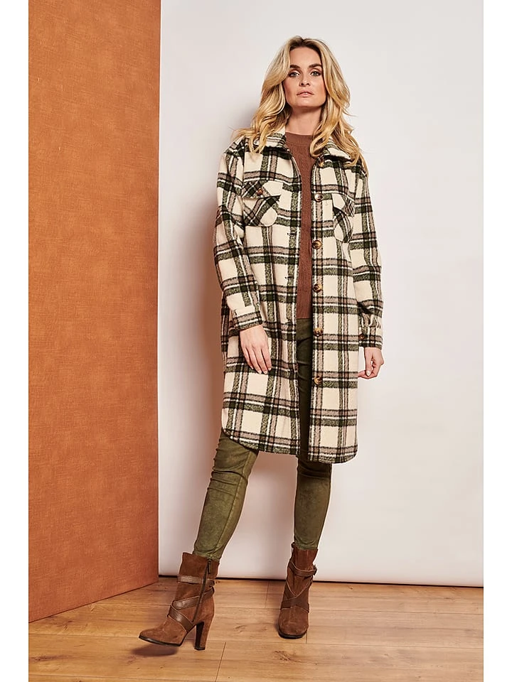 Hemdmantel In Creme/ Khaki