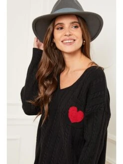 Pullover In Schwarz -Bekleidungsförderung Laden soft cashmere pullover in schwarz 3