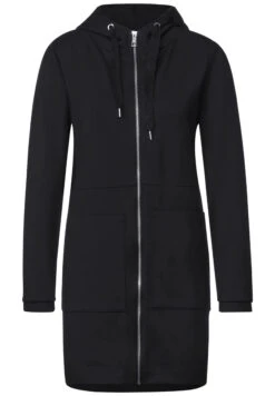 STREET ONE Lange Loose Fit Sweatjacke Black