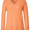 STREET ONE Pullover Mit V-Ausschnitt Juicy Mandarine Melange -Bekleidungsförderung Laden street one pullover mit v ausschnitt juicy mandarine melange